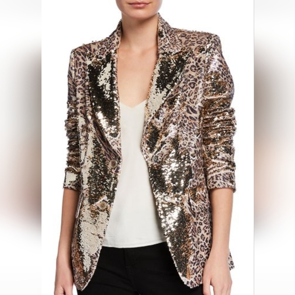Berek NWT sequin leopard print blazer jacket - Picture 1 of 7